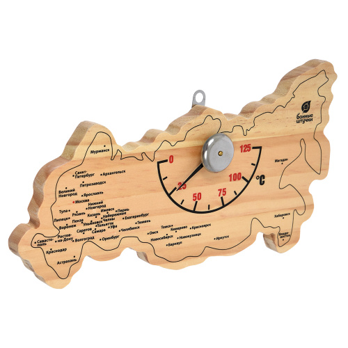 картинка Термометр "Карта России" для бани и сауны 22*11*2.5см от магазина Румлес