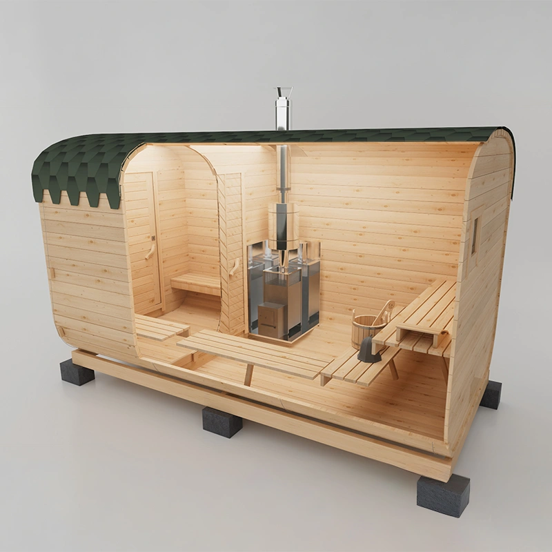 картинка Баня-бочка 4м Два отделения цвет Рябина Комплектация БАЗОВАЯ от магазина Румлес