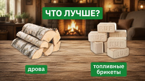 Чем лучше топить — топливными брикетами или дровами?
