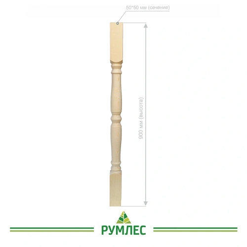 картинка Балясина 50*50*900мм №5 Сосна сорт Экстра сращенная от магазина Румлес
