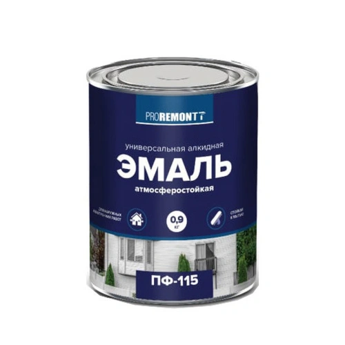 картинка Эмаль ПФ-115 черный 0.9кг Proremontt от магазина Румлес