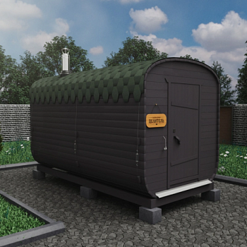 картинка Баня-бочка 4м Два отделения Комплектация БАЗОВАЯ от магазина Румлес