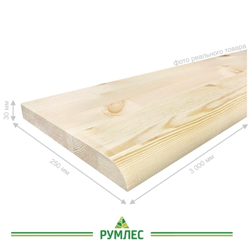 картинка Подоконник 30*250*3000мм Ель/Сосна сорт АВ от магазина Румлес
