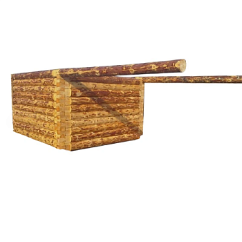 картинка Сруб нестроганый 3*3м с верхними проходными, высота 1.9-2.1м D16-18см, рубка в лапу от магазина Румлес