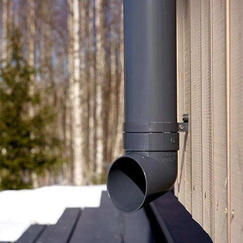 картинка Колено сливное ПВХ 72° графит от магазина Румлес