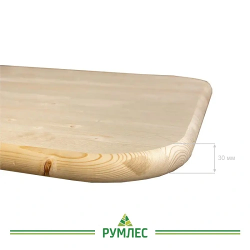 картинка Столешница овальная Сосна 30*800*1500мм сорт АВ от магазина Румлес