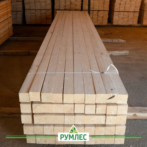 картинка Брус 100*100*6000мм естественной влажности 1 сорт ель/сосна дисковый распил от магазина Румлес