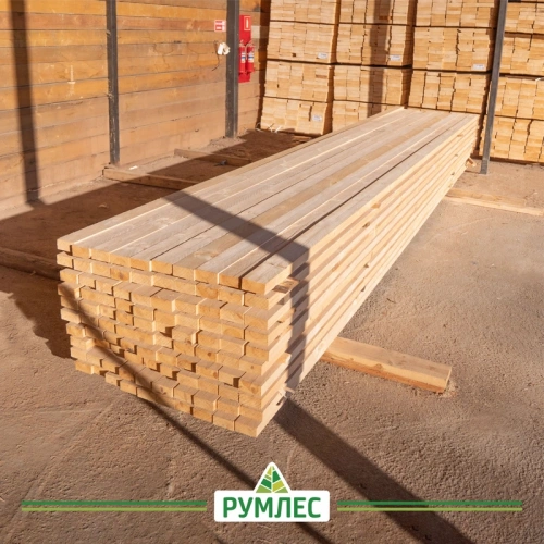 картинка Доска обрезная 50*100*6000мм 1 сорт дисковый распил, естественной влажности ель/сосна от магазина Румлес