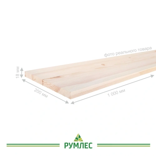 картинка Подступенник 18*200*1000мм Ель/Сосна сорт АВ сращенный от магазина Румлес