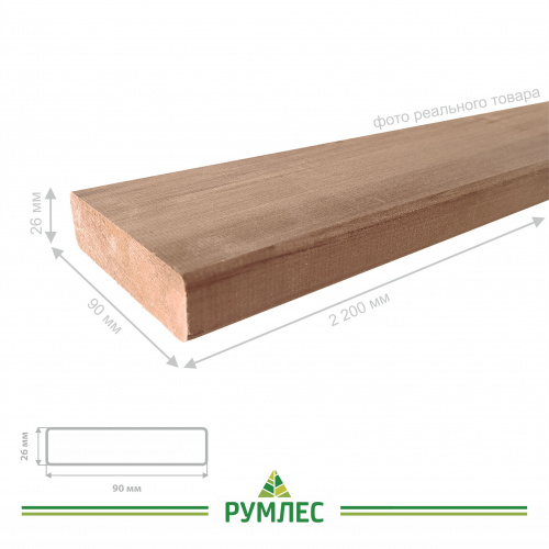 картинка Полок 26*90*2200мм сорт AB термолипа (5шт/уп) от магазина Румлес