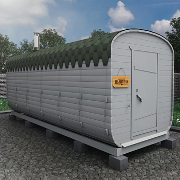 картинка Баня-бочка 6м Три отделения Комплектация БАЗОВАЯ от магазина Румлес