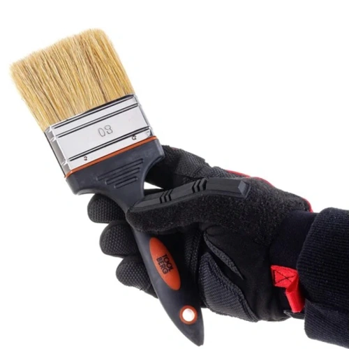 картинка Кисть ПРЕМИУМ 80мм плоская белая натуральная щетина от магазина Румлес