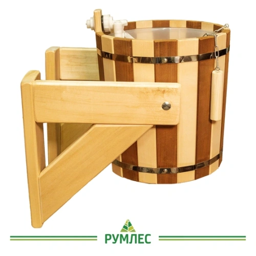 картинка Ведро обливное Русский душ комбинированное с пластиковой вставкой 13л от магазина Румлес