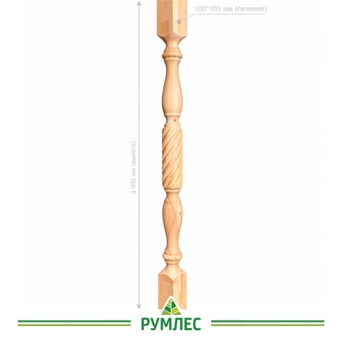картинка Колонна 100*100*3000мм №9 Ель/Сосна сорт АВ сращенная от магазина Румлес