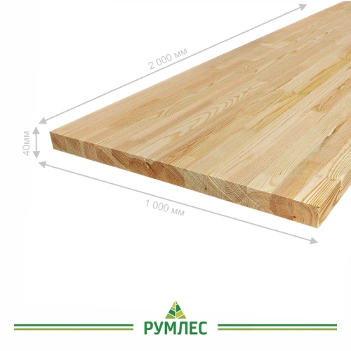 картинка Площадка 40*1000*2000мм Сосна сорт Экстра сращенная от магазина Румлес
