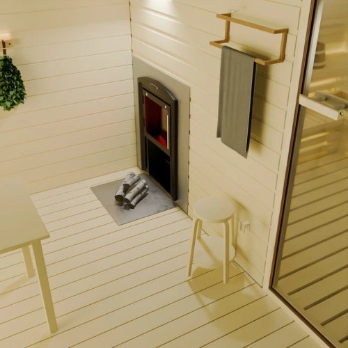 картинка Печь банная каменка Гейзер 2014 inox Витра с закрытой каменкой, антрацит (камни 63кг/до 18м³) от магазина Румлес