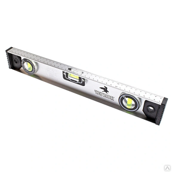 картинка Уровень строительный алюминиевый 3 глазка 400мм Чеглок 14-05-104 от магазина Румлес