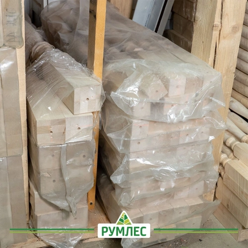 картинка Столб начальный 80*80*1200мм №13 Сосна сорт Экстра сращенный от магазина Румлес