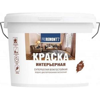 картинка ВДАК интерьерная влагостойкая супербелая Proremontt 14кг от магазина Румлес