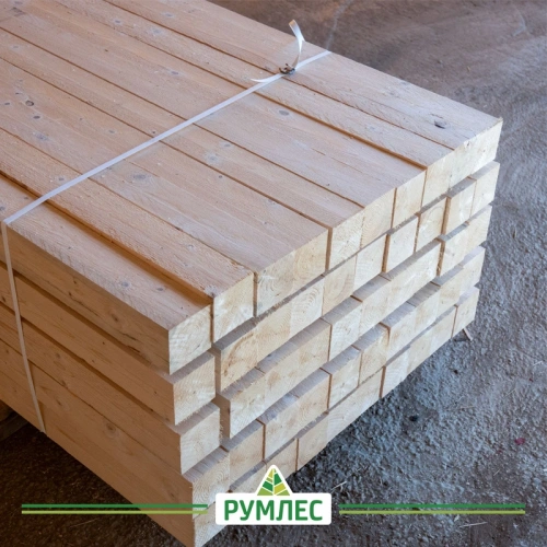 картинка Брус 100*100*6000мм естественной влажности 1 сорт ель/сосна дисковый распил от магазина Румлес