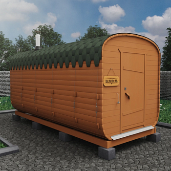 картинка Баня-бочка 5м Два отделения Комплектация БАЗОВАЯ от магазина Румлес