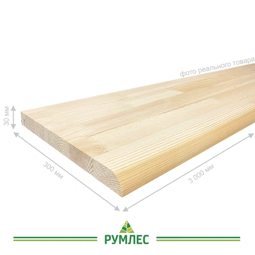 картинка Подоконник 30*300*3000мм Сосна сорт Экстра от магазина Румлес