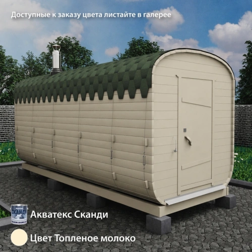 картинка Баня-бочка 5м Два отделения Комплектация ЭКОНОМ от магазина Румлес