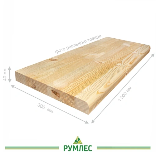 картинка Ступень 40*300*1000мм Ель/Сосна сорт АВ сращенная (с фаской) от магазина Румлес