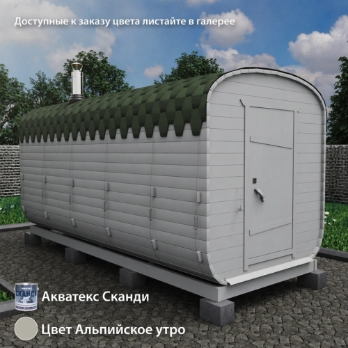 картинка Баня-бочка 5м Два отделения Комплектация ЭКОНОМ от магазина Румлес