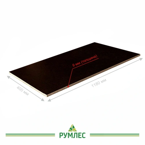 картинка Фанера ламинированная 9*400*1180мм полоса (без насечки) от магазина Румлес
