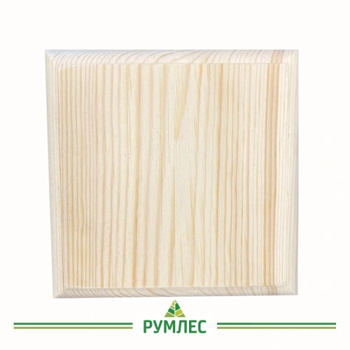 картинка Накладка на столб квадратная 100мм Сосна сорт Экстра сращенная от магазина Румлес