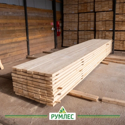 картинка Доска обрезная 50*150*6000мм 1 сорт дисковый распил, естественной влажности ель/сосна от магазина Румлес