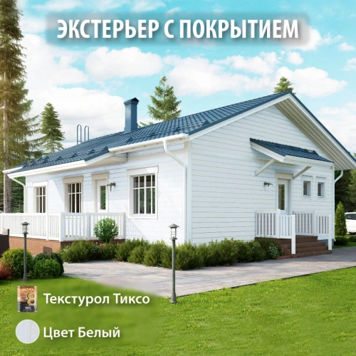 картинка Текстурол ТИКСО Белый 3л деревозащитное средство от магазина Румлес