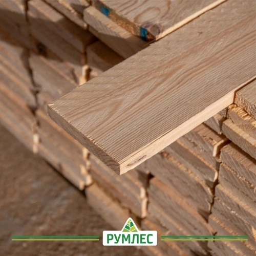 картинка Доска обрезная камерной сушки 25*150*6000мм ель/сосна 1-2 сорт дисковый распил (10-18%) от магазина Румлес