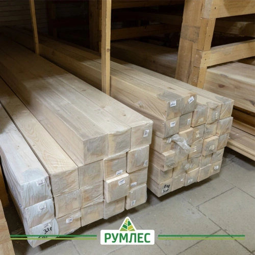 картинка Столб опорный клееный 100*100*3000мм Ель/Сосна сорт АВ от магазина Румлес