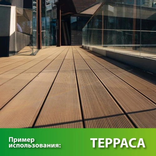 картинка ДПK доска террасная вельвет 23*146*3000мм шоколад экстра+ от магазина Румлес