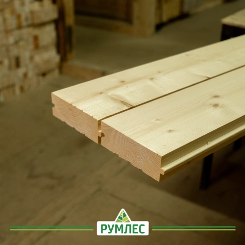 картинка Доска пола шпунтованная ель/сосна 45*145(136)*6000мм сорт АВ от магазина Румлес