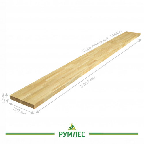 картинка Тетива 40*300*3000мм Лиственница сорт AЕ сращенная от магазина Румлес