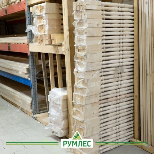 картинка Балясина 60*60*900мм №5 Сосна сорт Экстра сращенная от магазина Румлес