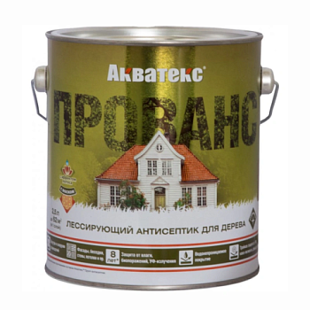 картинка Лессирующий антисептик для древесины Акватекс Прованс белый 2,5л от магазина Румлес