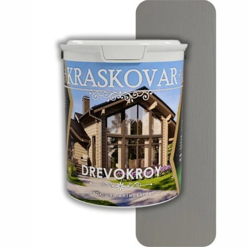 картинка Красковар Антисептик кроющий 2л (RAL 7044 серый) от магазина Румлес