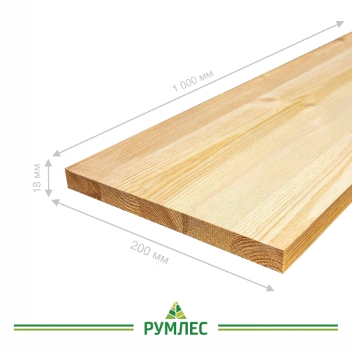 картинка Подступенник 18*200*1000мм Лиственница сорт А сращенный от магазина Румлес
