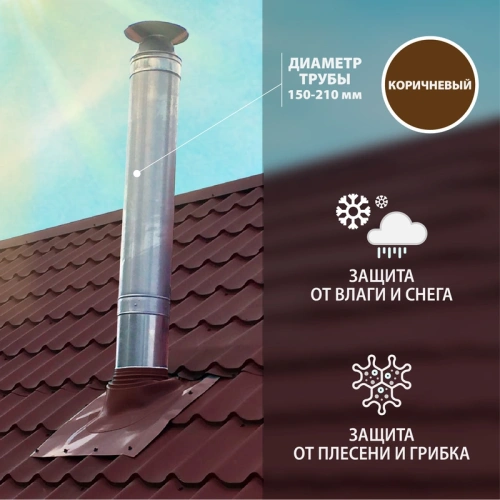 картинка Манжета кровельная профи №2 (203-280) силикон коричневая от магазина Румлес