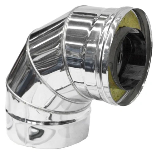 картинка Отвод сэндвич 87° D150/210 нерж.сталь 430-0.8/0.5мм от магазина Румлес