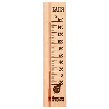 картинка Термометр "Баня" для бани и сауны 27*6.5*1.5см от магазина Румлес