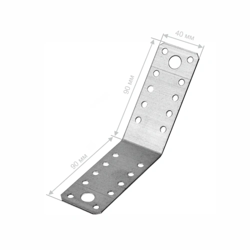 картинка Уголок крепежный 135° оцинкованный 90*90*40*2мм для стропильных соединений ГОСТ 14918-80 РОССИЯ от магазина Румлес