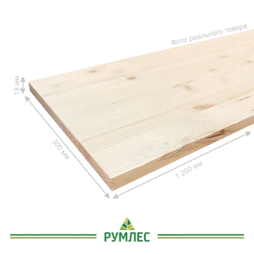 картинка Щит мебельный 18*300*1200мм Ель/Сосна сорт АВ сращенный от магазина Румлес