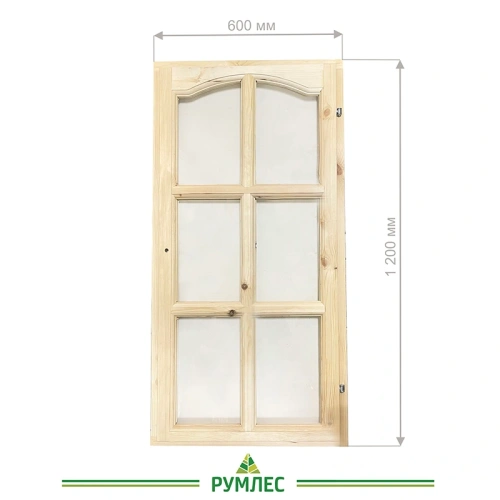 картинка Окно верандное полуарочное 1200*600*50мм от магазина Румлес