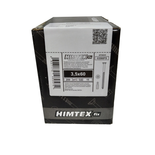 картинка Саморез для деревянных полов HIMTEXfix 3.5*60мм Тorx15 (200шт/уп) от магазина Румлес