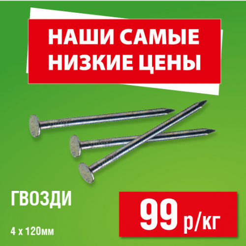 картинка Гвозди 4*120мм от магазина Румлес